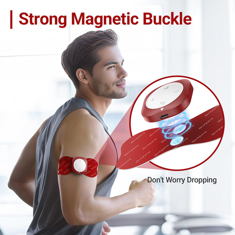Comfytemp Transcutaneous Electrical Nerve Stimulator K6134, Wireless & Wired 2-in-1 TENS Unit Muscle Stimulator, TENS EMS Machine for Back, Shoulder, Wired Back Clip — Easy to Use Lying or Reclining