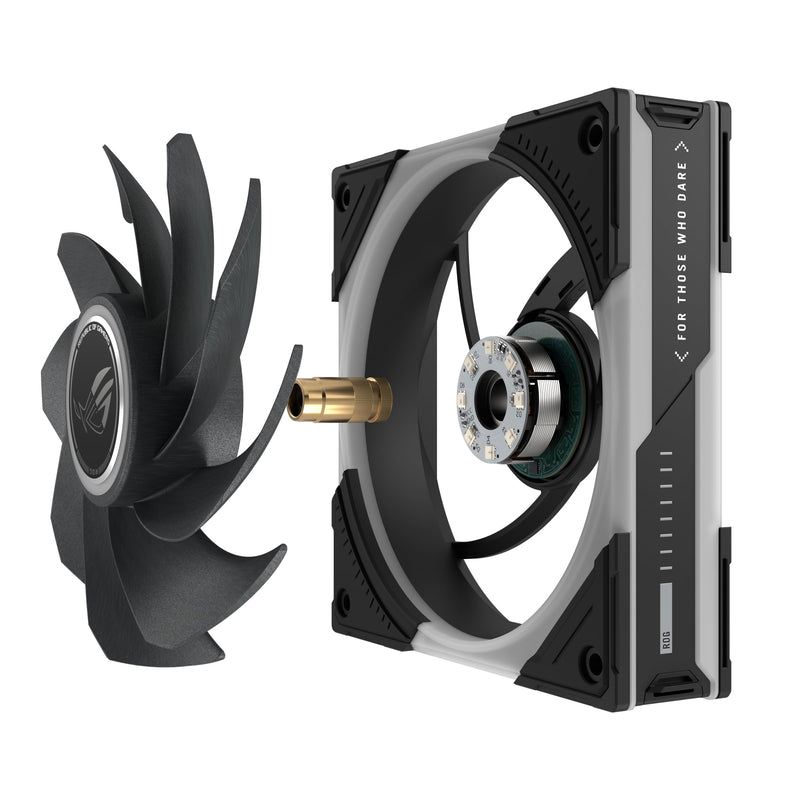 ASUS ROG Eurux GR120 ARGB Reverse PWM Fan Single Pack 120mm PWM, 2200RPM, Patented Daisy-Chain, Custom Lighting Effects