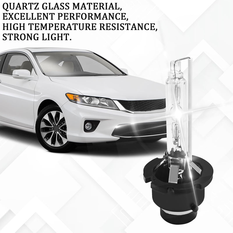 D2S Hid Headlight Bulbs 2PCS 35W Super Bright Bulbs, D2S Headlight Bulb D3S HID Car Original Replacement Lights 12V High Beam Low Beam Xenon Bulbs with Metal Stents Base (D2S White)