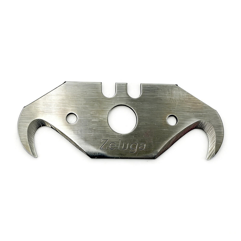 Zeluga 19-487 100 Pc. SK2 Steel Utility Hook Blade with Round Hole, Utility Knife Blades
