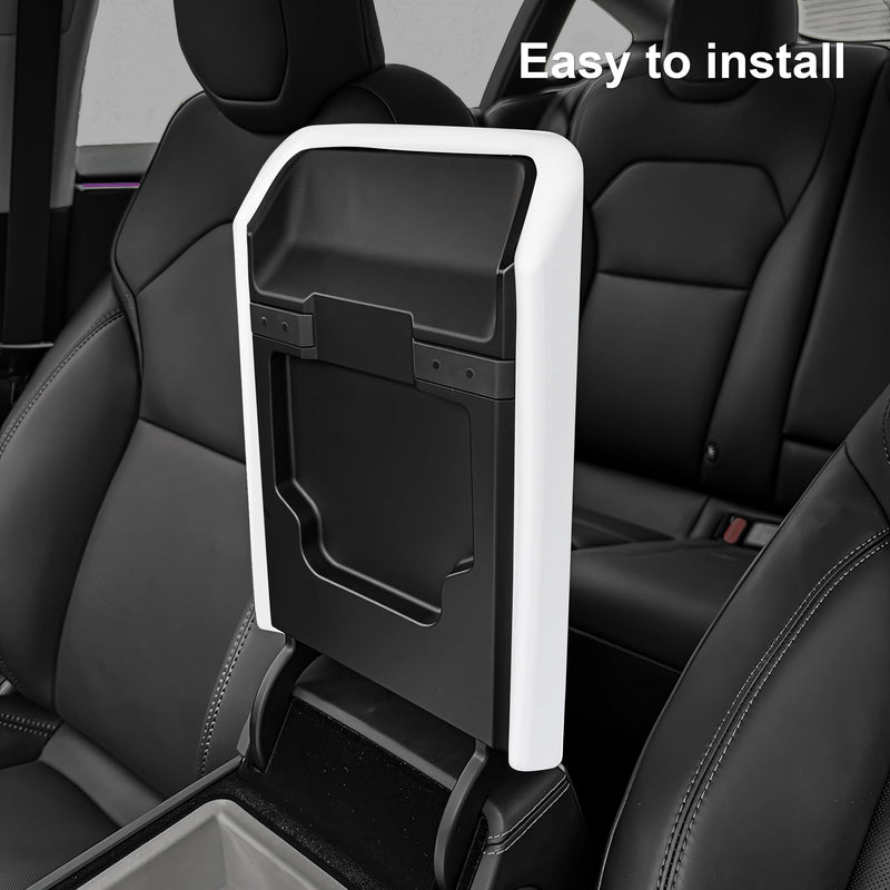 frani Center Console Armrest Cover Designed for Tesla Model 3 Highland 2024-2026 and Model Y Juniper 2026 Refresh,Non-Slip Designed with EZ Snap On Install-White Model 3 Highland/Model Y Juniper White 1