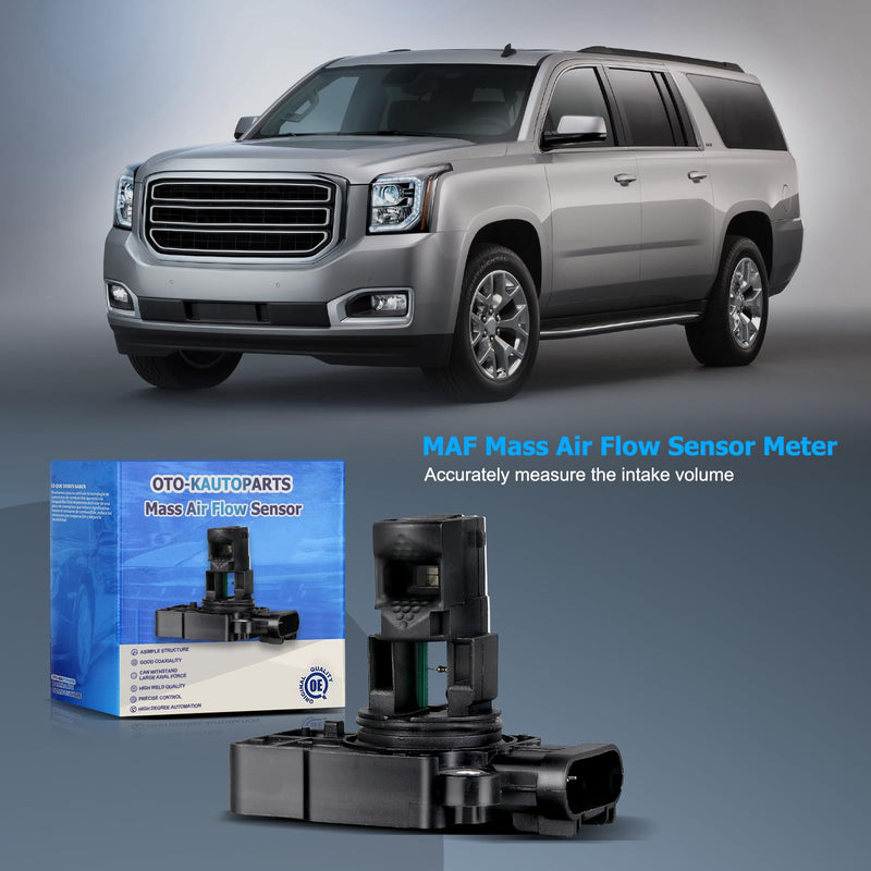 OTO-K Mass Air Flow Sensor MAF Compatible with Cadillac CTS Escalade Chevy Avalanche Silverado Suburban Tahoe GMC Sierra Yukon XL1500 2500 2009-2015,4.3L 4.8L 5.3L 6.0L 6.2L,Replace#AF10060 23256991 10393948