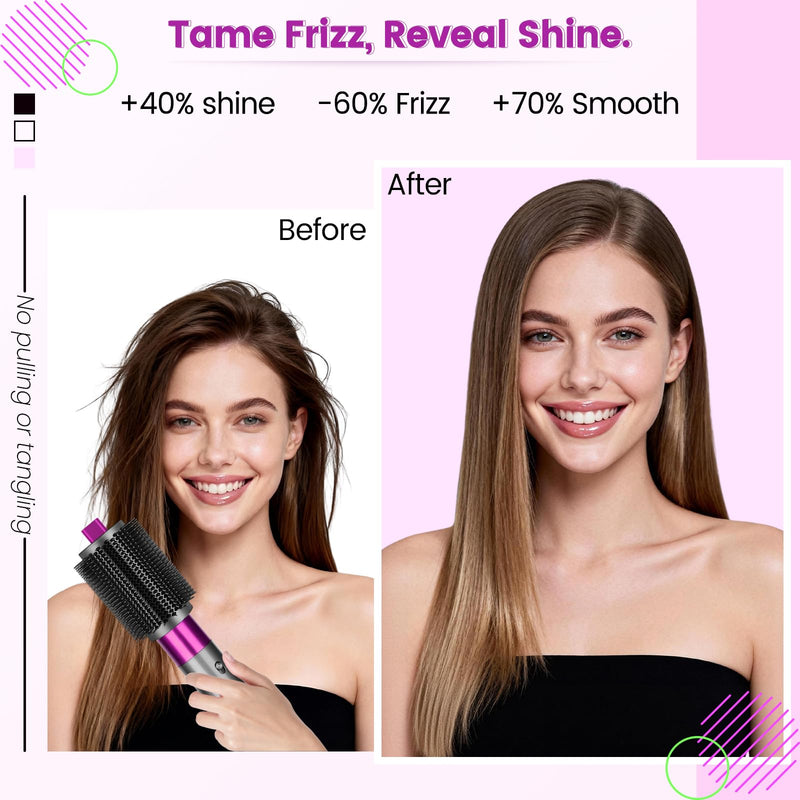 Upgraded Large Round Volumizing Brush Attachment and Upgraded Round Volumizing Brush Attachment Compatible with Dyson Airwrap HS01 HS02 HS05 HS08