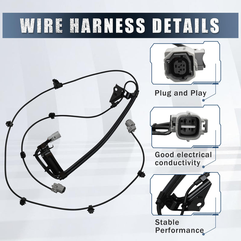 89516-0C050 ABS Rear Wheel Speed Sensor Wire Harness Compatible with Toyota Tundra 2WD 4WD 2007-2021, Fit for Sequoia 20018-2022, Wire Skid Control Sensor Rear Side 89542-0C020 89543-0C020 1 89516-0C050 Rear