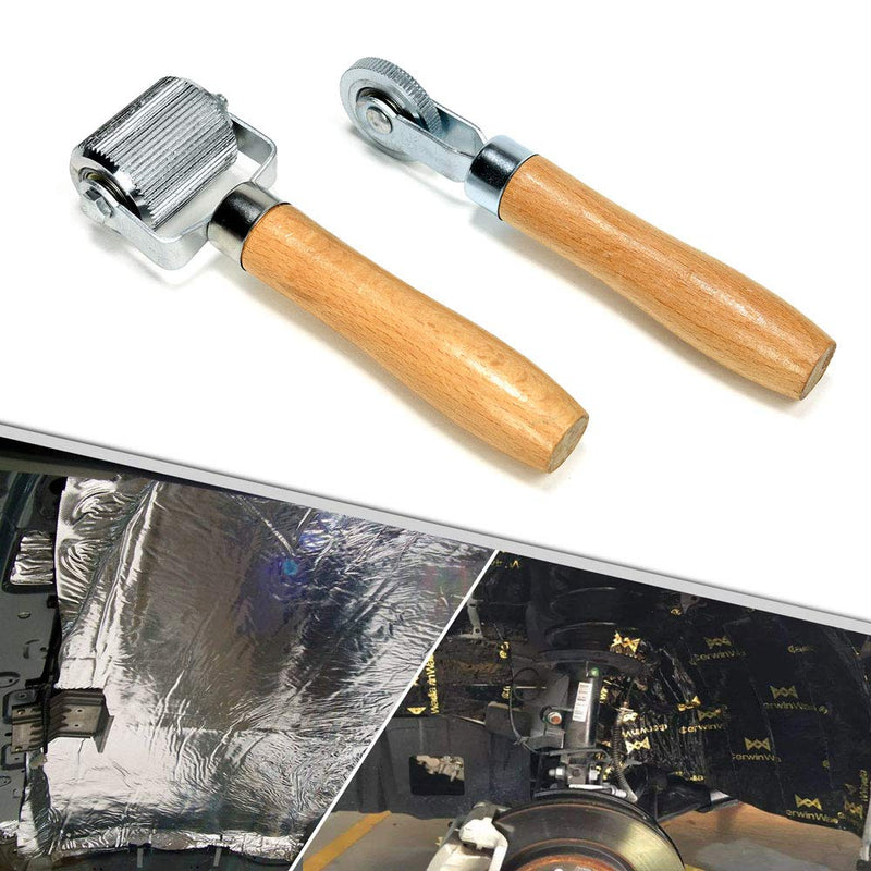 Car Sound Deadening Roller (2PCS, Width: 1.69in & 0.24in), Extremely Smooth Sound Insulation Roller Metal, Noise Deadening Car Sound Insulation Tool 2PCS - 1.69 inch/0.24 inch