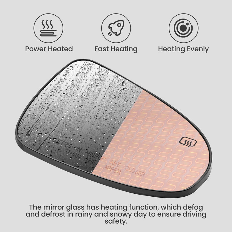Passenger Side Mirror Replacement For Camry/Camry Hybrid 2012-2017 Avalon 2013-2018 - Side Mirror Glass Heated Mirrors for Camry- Side Mirror Replacement for Camry Accessories Right (Passenger Side)