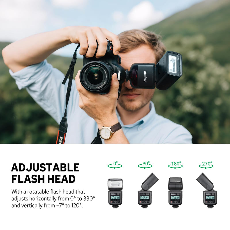 Godox TT520III Camera Flash with RT-16 433MHz Wireless Trigger Transmitter | GN33 Universal Manual Speedlite Compatible for Canon Nikon Sony Fujifilm Olympus Panasonic Pentax DSLR Cameras