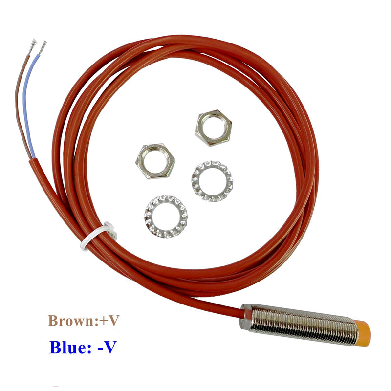 Waterproof M12 Inductive Proximity Sensor 200°C High Temperature Resistant Switch detetionMetal Induction 4mm 24V DC, Normally Open (NO, M12) NO