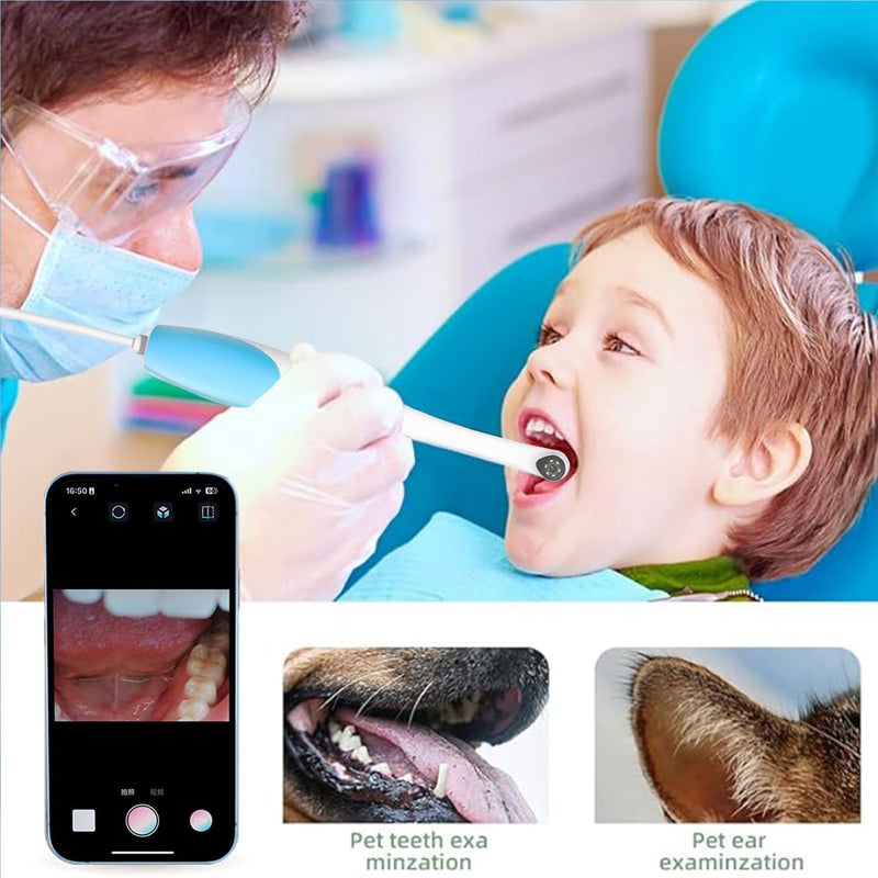 Endoscope for Oral, 1920P HD Camera with 8 Adjustable LED Lights Oral Video Camera Home Teeth Inspection Compatible with Android and iOS, iPhone (Purple) Purple