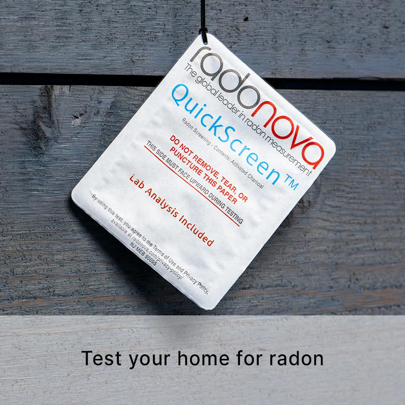QuickScreen Home Radon Test Kit - Short Term Charcoal Radon Detector (2-4 Days) Reliable Accurate Readings - EPA Approved Radon Home Test - Lab Analysis Included - Unavailable in NEW Jersey