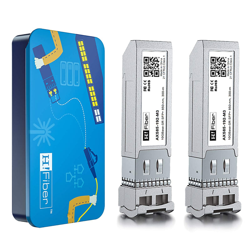 10Gb Ethernet Network Adapter Card with 2 Pack 10G SFP+ SR Multimode Transceiver, Dual SFP+ Port NIC with Broadcom BCM57810S Controller, PCI Express X8,