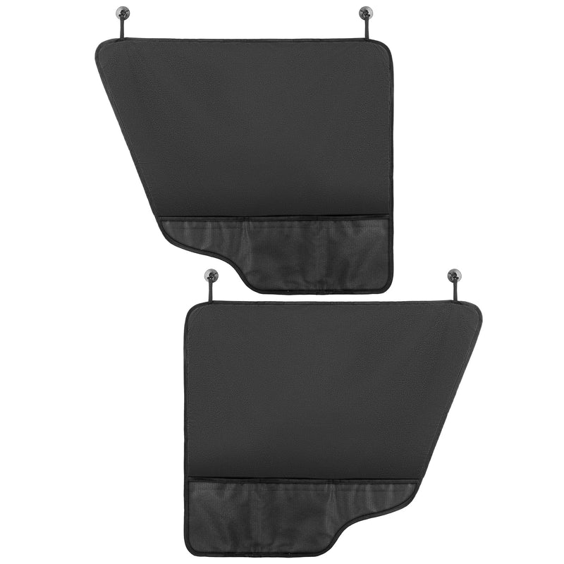Dog Car Door Protector - 2 Pack Durable & Universal Fit Anti-Scratch Waterproof Vehicle Door Covers, Guards Your Car from Dog Scratching, Essential Accessories for SUV Interiors，Black Black