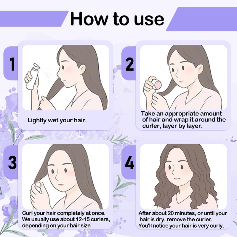 12 Set Small Hair Rollers with Clips, Self Grip Rollers for Hair Volume with Comb and Clips, Lightweight DIY Curlers for Women, Salon & Home Styling Tools for Long and Short Hair