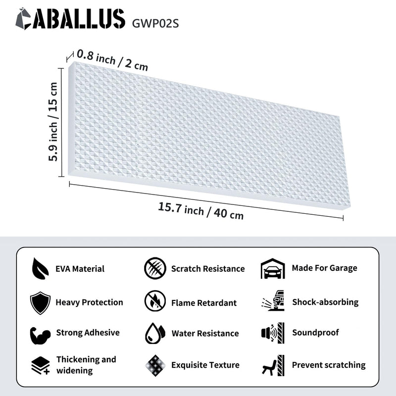 GWP02S Garage Wall Protector Car Door Protectors, Garage Accessories, Parking Stopper for Garage, Tool-Free, Designed in Germany (4-Pack White) 4-Pack White