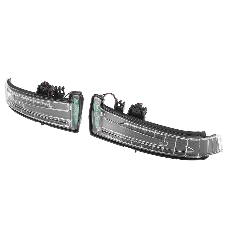 X AUTOHAUX 1 Set Left Right Side Door Mirror Turn Signal Indicator Light for Mercedes Benz W204 C204 W212 OE# A2129067401+A2129067501