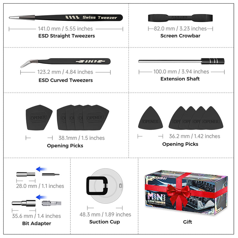 JAKEMY 180 in 1 Precision Screwdriver Set, Computer Screwdriver Kit, Professional Magnetic Repair Tool Kit with Home Drill Bits for Most Laptop, Phone, Xbox, MacBook, Game Console, Modding, DIY Fo168 Manual Screwdriver Set