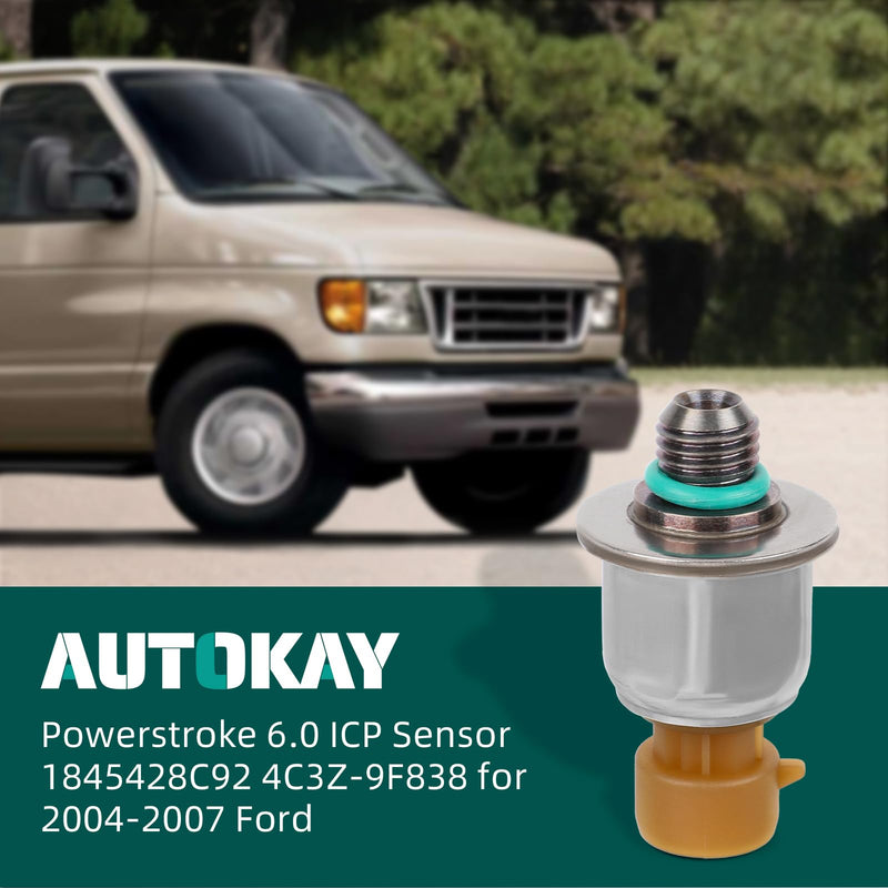 AUTOKAY Powerstroke 6.0 ICP Sensor 1845428C92 4C3Z-9F838 for 2004-2007 Ford