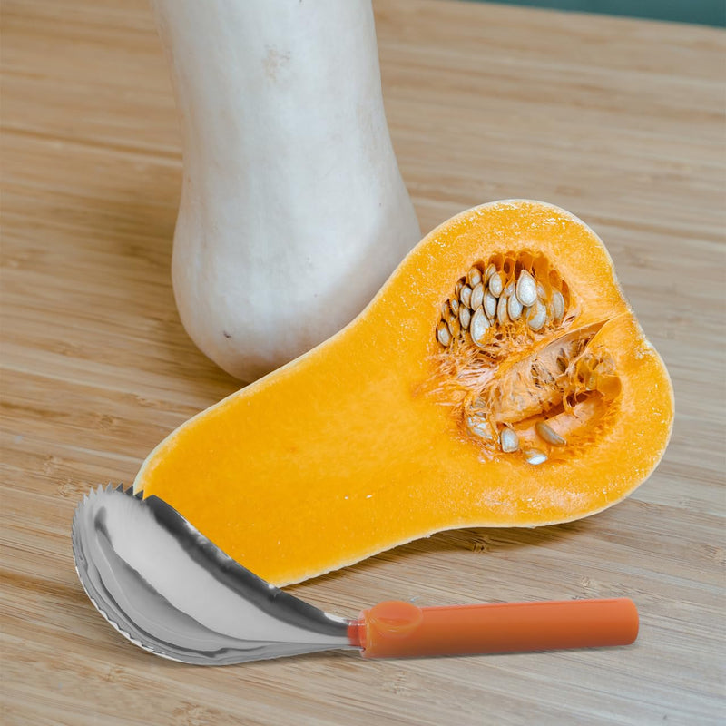 Hand Tools 3Pcs Pumpkin Scooper Stainless Steel Fruit Carving Tool Manual Watermelon Cantaloupe Scooper Melon Baller Scoop Set Pumpkin Corer Pumpkin Pulp Separator for Kitchen