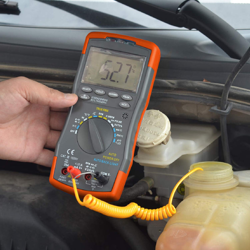 BTMETER BT-770K Auto Ranging Automotive Multimeter for Dwell Angle Pulse Width Tach Temperature Duty Cycle Voltage Current Resistance Test
