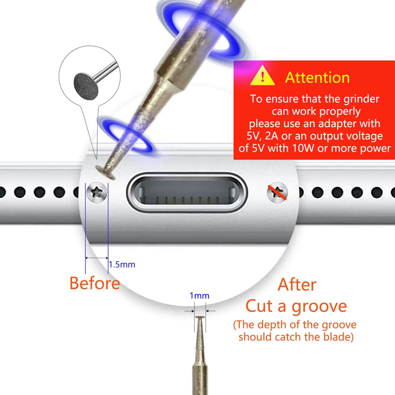 Damaged Screw Removal for iPhone, iPhone Repair Tool, Broken Screw Extractor Kit for Cell Phone,Targetting Small Screw Damaged can not Screw Out by Screwdriver, USB 5V Power Supply,Screw Extractor