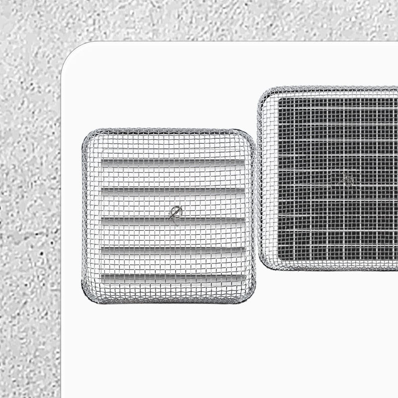 Tatuo Flying Insect Screen RV Furnace Vent Cover Water Heater Vent Cover Stainless Steel Mesh with Installation Tool (4.5 x 4.5 Inch) 4.5 x 4.5 Inch