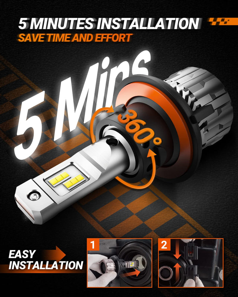  [AUSTRALIA] - SEALIGHT H13 9008 Light Bulb, 46,000LM Super Brighter, 6500K Cool White H13 Off Road Light or Fog Light Bulbs, Pack of 2