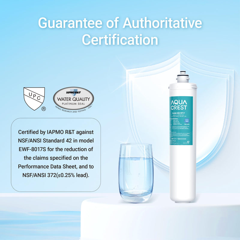 AQUA CREST H-104 Under Sink Water Filter, Replacement for Everpure H-104, EV961211, EF-3000, PBS-400, OW200L, 6TO-BW, MR-100, MR-225, EV9262-71, EF9857-00, NSF/ANSI 42 Certified, 19000 Gallons
