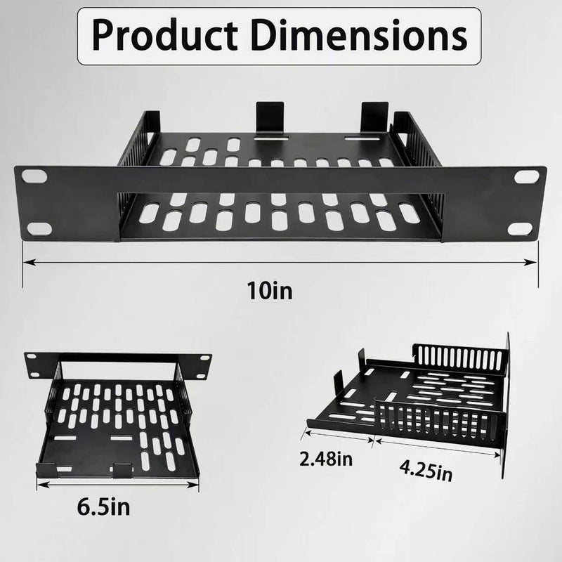 10 inch 1U Metal Network Rack Mount for TP-Link TL-SG108PE TL-SG108 Switch | Add space for power adapter placement, Open Frame Design, Enhanced heat dissipation, Anti-fall baffle