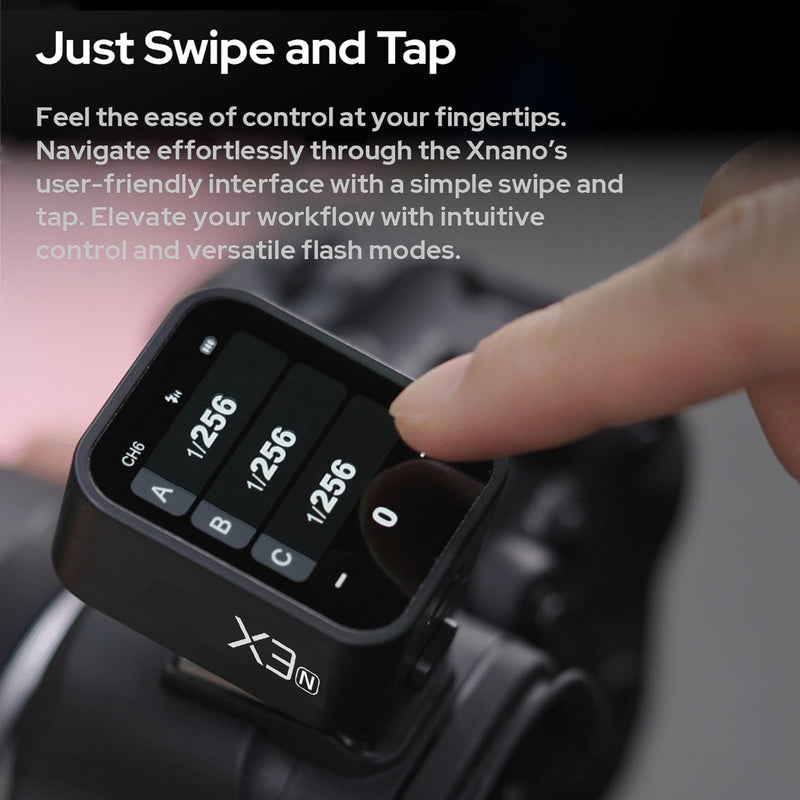 GODOX X3N 2.4G Wireless Flash Trigger Transmitter TTL Autoflash with Large OLED Touchscreen Multiple Flash Modes with USB Port 32 Channels 16 Groups Compatible with Nikon Cameras