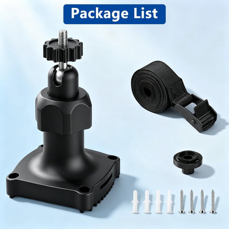 Adjustable Camera Mount for Blink Outdoor 2K+ and Blink Outdoor 4(4th Gen) / (3rd Gen) / Mini 2, Secure Wall Mount with Tight Strap for Flexible Wall, Tree, Pole Security Installation, Black
