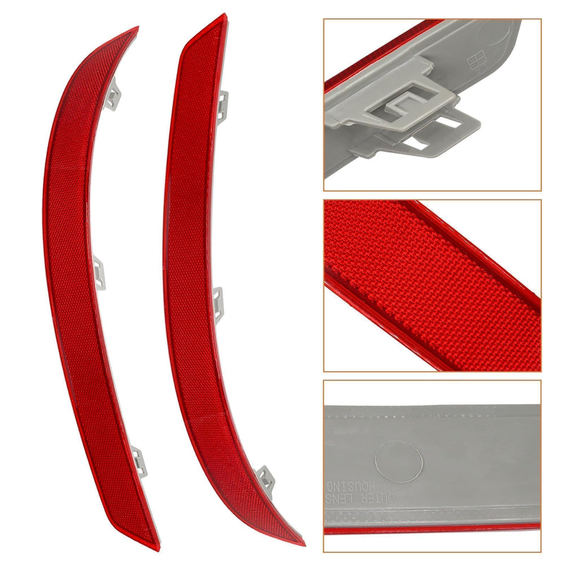 2 PCS Left & Right Rear Bumper Reflector Fit for Mercedes-Benz X166 GL GL350 GL450 GL500 GL550 GL63 AMG 2013-2016 for GLS450 2017-2019 Replace# 1668200374 1668200474 A1668200374 A1668200474 1668200474 A1668200374 1668200374