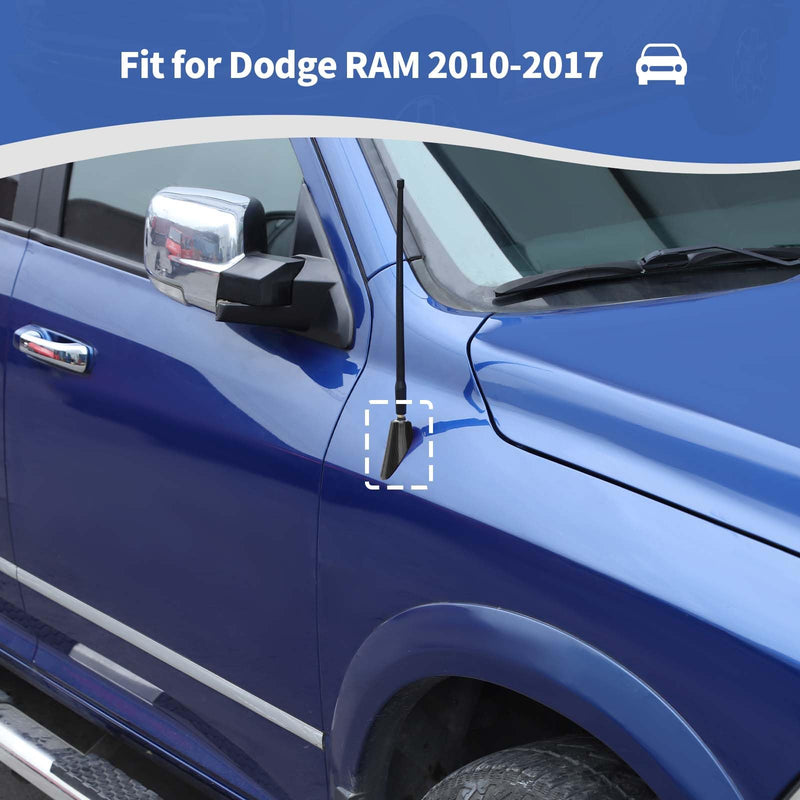 RT-TCZ for RAM Radio Antenna Base Trim Cover Carbon Fiber for Dodge RAM 2010-2017 Carbon Fiber Exterior Accessories Carbon Fiber Cover