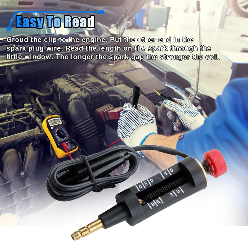 Car Spark Plug Tester, Coil-on Plug Ignition Spark Circuit Tester, Car Diagnostic Test Tool, Adjustable Ignition System Coil Tester