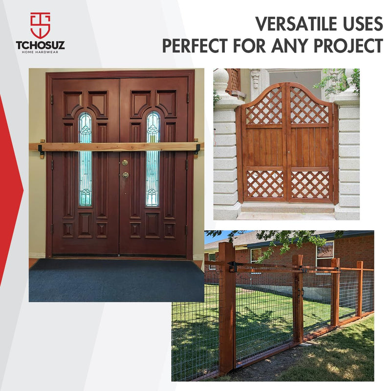  [AUSTRALIA] - 2x4 Door Barricade Brackets, Set of 2 Heavy Duty Carbon Steel Door Bar Brackets for Home Security, Door Lock Brackets for Warehouse Basement Barn Garage 2 PCS White