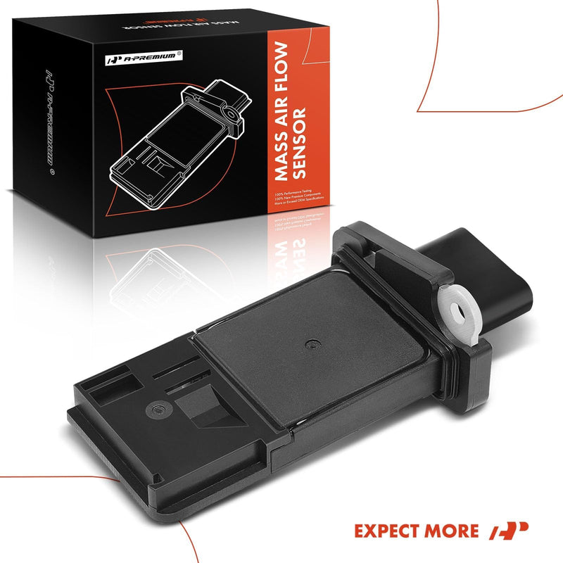 A-Premium Mass Air Flow Sensor Compatible with Ford, Lincoln & Mazda Vehicles - E150, E250, F150, Edge, Escape, Econoline, Explorer, Focus, Fusion, Mustang, Taurus & More - Replace# 3L3A-12B579-BA