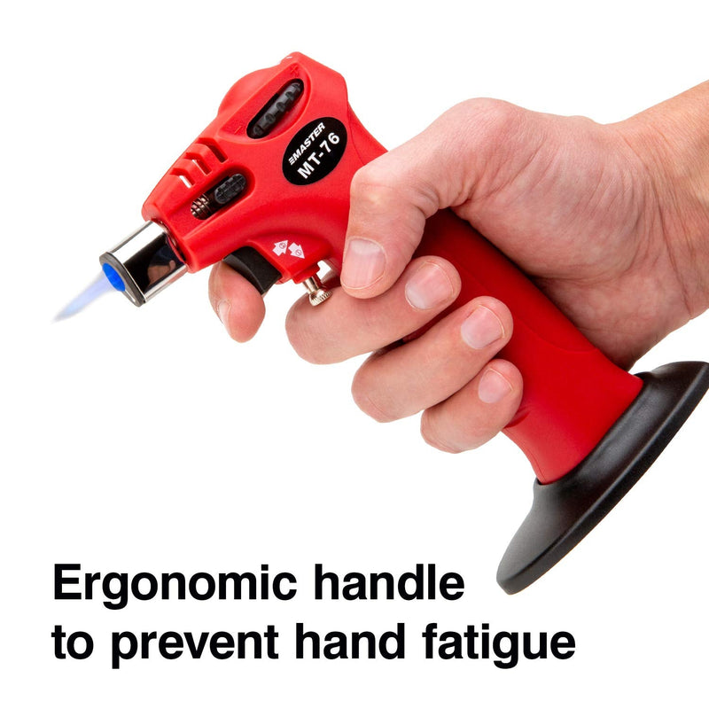 Master Appliance MT-76 Triggertorch 3-in-1 Heat Tool with Soldering and Hot Air Tips, Self-Igniting Multi-Function Butane Torch Lighter, Flame Temp up to 2500F Triggertorch with Soldering and Hot Air Tips