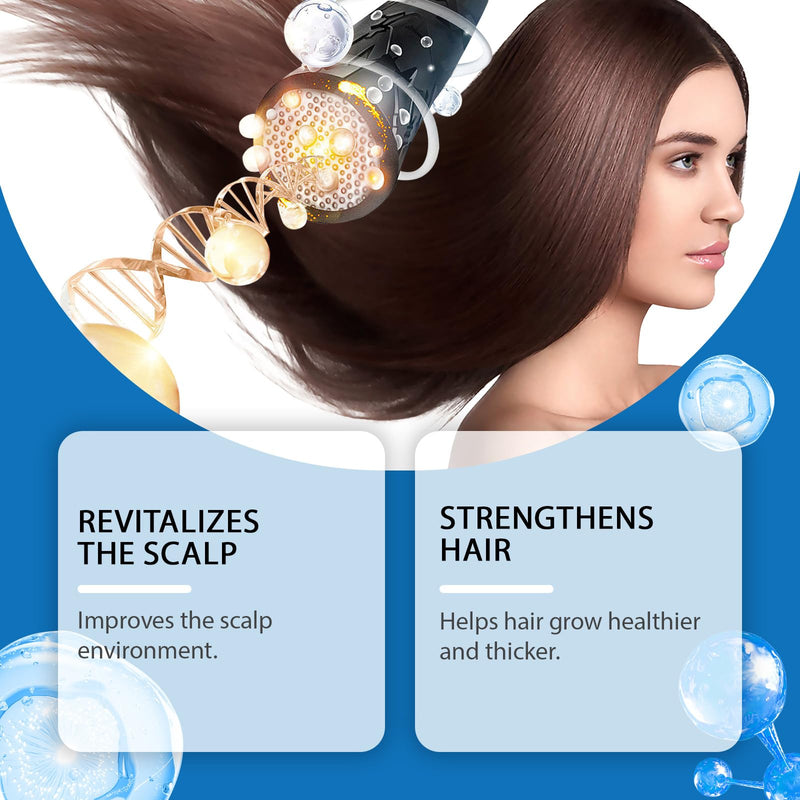 Roll-On Hair Serum 2 Pieces, Hair Essence Roller Ball, Rosemary Hair Roller Serum, Anti Frizz Hair Serum Hair Care for Broken Hair, Blocking Scalp Serum Promotes Oxygen Flow