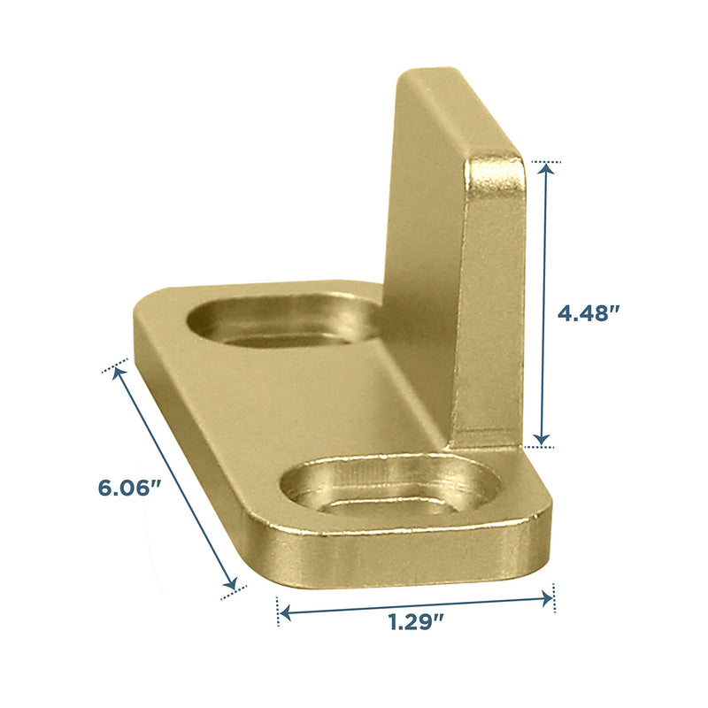 National Hardware N700-113 Interior Sliding Barn Door Hardware Double Floor Guide, 1 3/4 in, Brushed Gold (Pack of 2) 1 Count (Pack of 2)