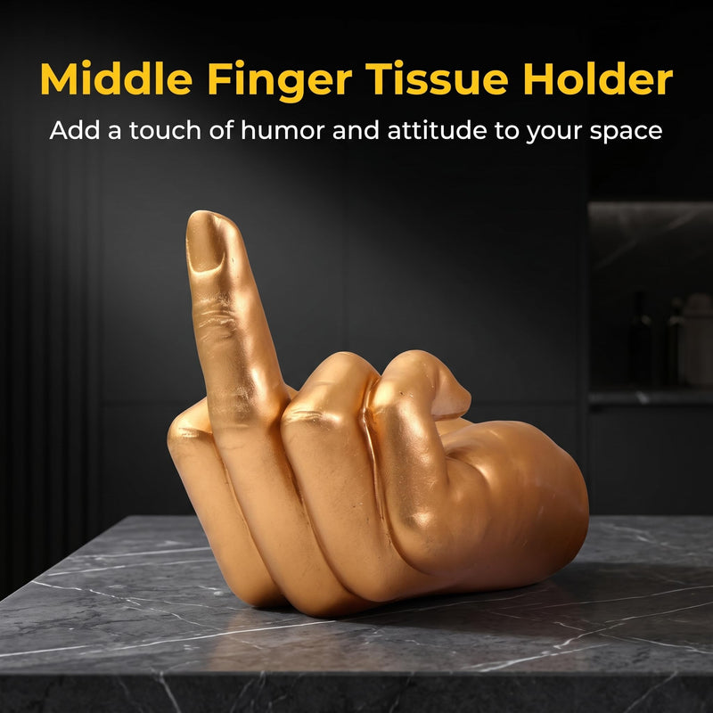 Middle Finger Toilet Paper Holder, Fun Wall Mount Toilet Paper Holder Key Holder, Jewelry Storage Fun Statues Sculptures, Bathroom Toilet Tissue Roll Paper Storage Holder