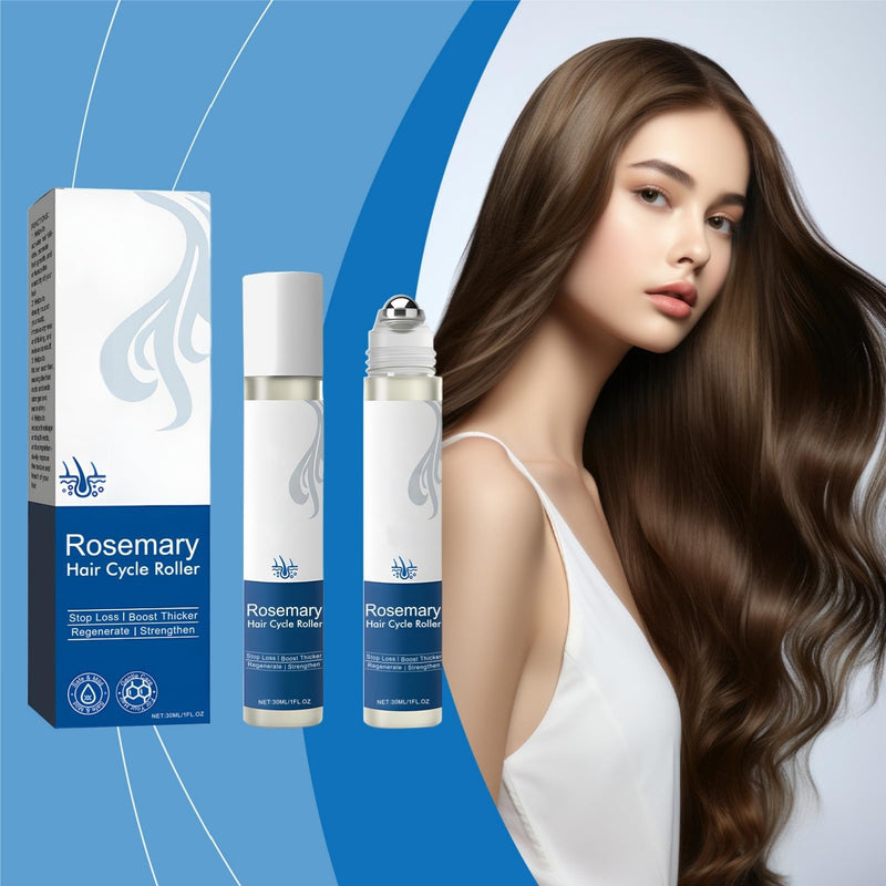 Rosemary Oil Roller for Hair Growth,Hair Growth Serum with Massage Ball,Rosemary Essential Oil for Hair Gro/wth,Thicker & Stronger Hair Oil,Gentle Hair Treatment,Scalp Massager Hair Gro/wth Oil