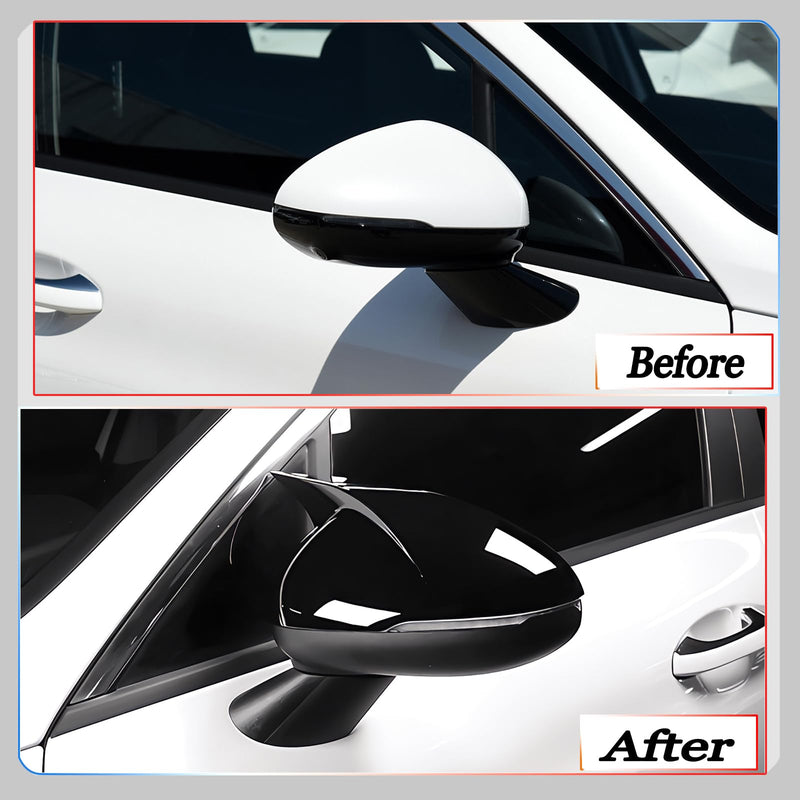 Side Mirror Cover, for Kia K5/Optima 2021 2022 2023 2024 2025 2026, Bright Black Side Rear Mirror Covers Body Kit Accessories for Cars For kia K5/Optima 2021-2025(Style A)
