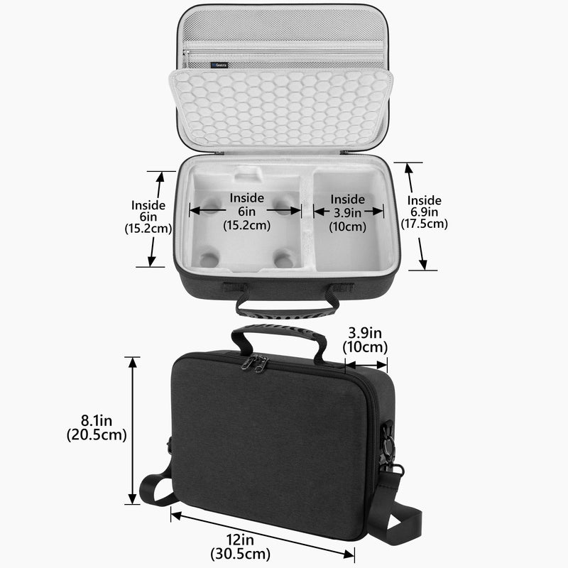 GEEKRIA Mini PC Hard Shell Travel Case, Compatible with NVIDIA DGX Spark, ASUS Ascent GX10, msi EdgeXpert 13SUS, GIGABYTE AI TOP Atom, AI Supercomputer Carrying Bag (Dark Gray)
