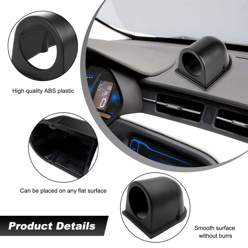 Car 2" 52mm Single Hole Dash Gauge Pod Holder, Single Gauge Swivels 360 Degrees Dashboard Pod Mount, Universal ABS Plastic Housing Pod Meter Cup Gauge to Vehicle's Dash