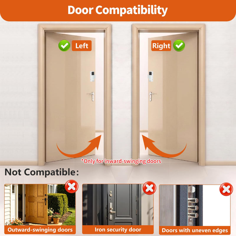 No-Drill Doorbell Mount with Rain Cover, Anti-Theft Door Bracket | Compatible with Battery Doorbell/Plus/Pro(2026 Model),Quick Install Doorbell Camera Holder for Rental Apartment,White 2026 battery doorbell 2nd White