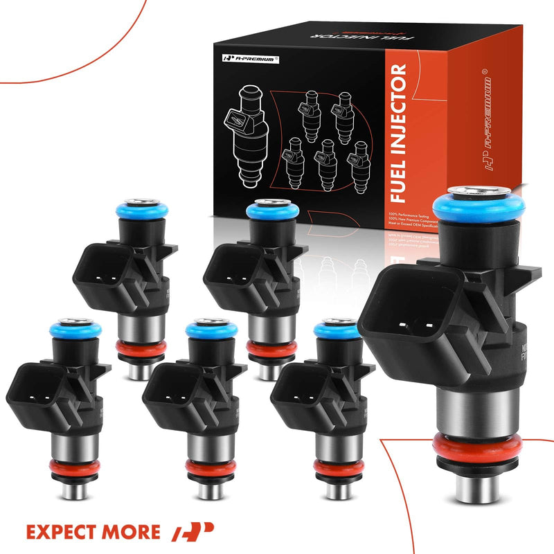 A-Premium 4 Holes Fuel Injectors 0280158233 Compatible with Jeep Grand Cherokee, Wrangler & Dodge Challenger, Charger, Durango, Grand Caravan, Journey & Chrysler Town & Country & Volkswagen, 3.6L