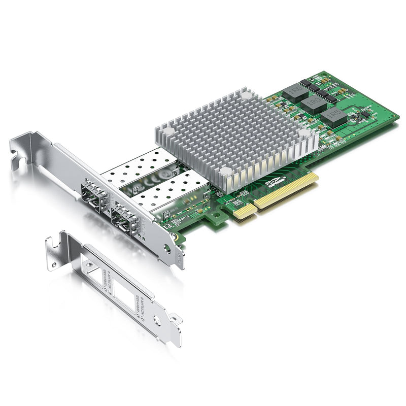 REDLUX 10GB PCI-e Network Card(NIC) with Broadcom BCM57810S Chip, Dual SFP+ Ports, Compare to Broadcom BCM57810S, PCIE 2.0 X8, Support Windows/Windows Server/Vmware Esxi 10G BCM57810 82576 (2xSFP+)