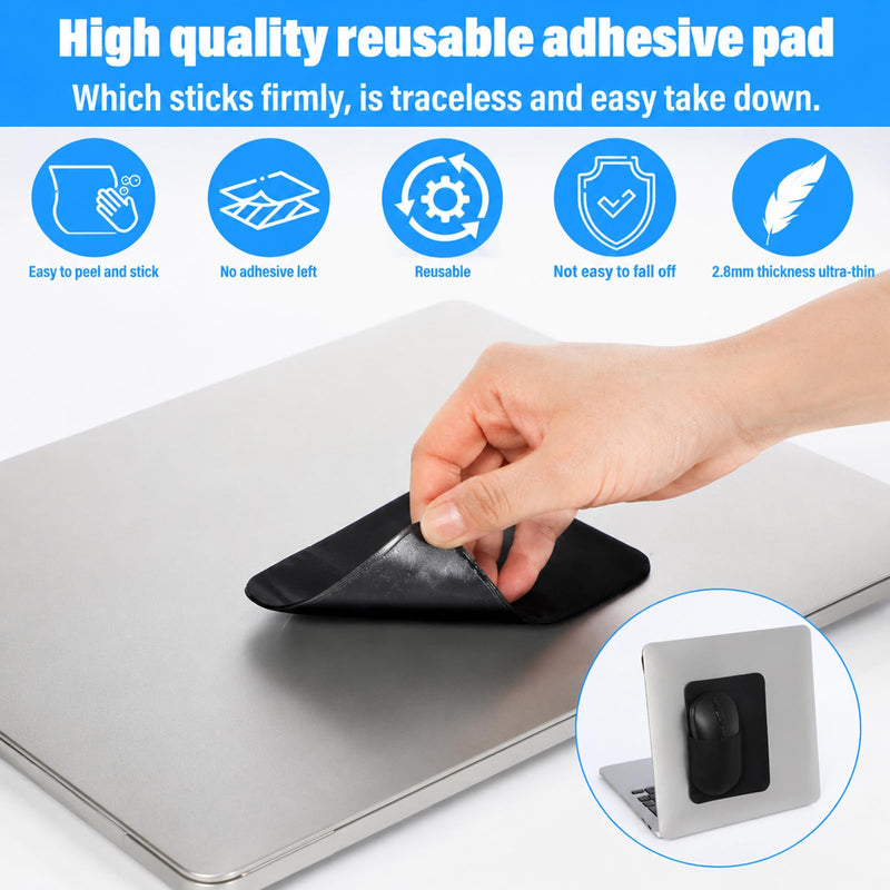 Portable Hard Drive Case Reusable Adhesive Hard Drive Holder Stick on External Hards Drives Carrying Sleeve Computer Pouch Holder Accessories Sleeve Pocket Pouch Organizer for SSD Mouse Cable Earphone