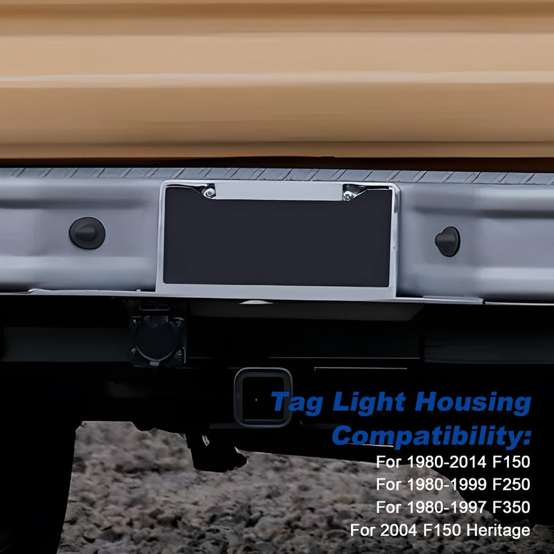 OEM License Plate Lights Tag Lights Housing Assembly Compatible with F150 F250 F350 Super Duty Ranger Explorer Bronco Excursion Expedition Rear Bumper Tag Lamp Housing