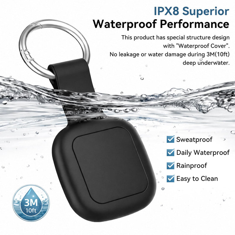 Tile Mate Case (2024/2022) — Pre-Attached Carabiner, No Adhesive Needed, Zero Signal Loss | Waterproof Silicone Clip-On Tracker Cover for Keys, Backpack & Dog Collar (Black+Dark Blue) Black+Dark Blue