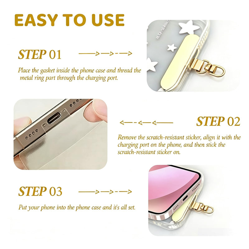 Phone Wrist Strap Phone Charm Strap Charm With Initial Metal Phone Chain Tab Adjustable length A